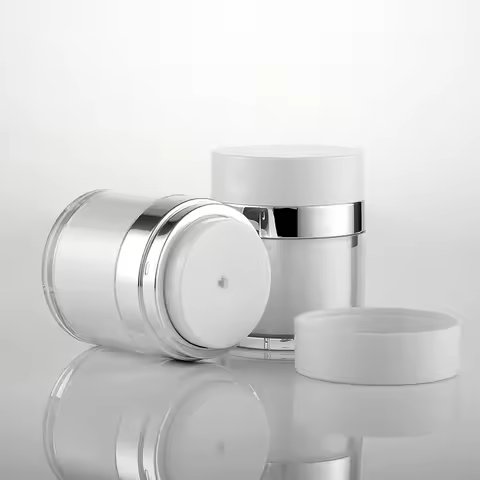 15G 30G 50G 100G Cosmetic Jar Acrylic Cream Refillable Cans Vacuum Bottle Press Style Cream Jar Vial