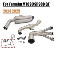 Titanium For Yamaha MT09 MT-09 Tracer 9 900 GT XSR900 2024 2025 Motorcycle Exhaust Slip On Front Lin