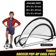 TRIDENT POP UP SOCCER GOAL POST - (SOLD AS A PAIR)