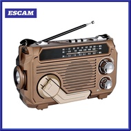 Norman Malthus Solar Radio Compact Solar Radio Waterproof Solar Hand Crank Radio with Bluetooth Spea