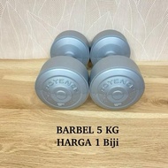 Warehouse Clearance Potence Barbell 5 Kg Plastic Dumbell 5Kg Dumbbell/ Dumbbell Barbell Dumble 5 Kg