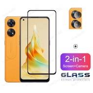 OPPO Reno8 T Tempered Glass Film for OPPO Reno 8T 8Z 8 7Z 7 6Z 6 5 5G 4 3 Pro 2 in 1 Camera Lens Glass Full Cover Screen Protector