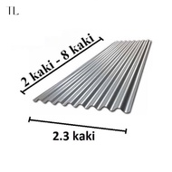 8ft Atap zink Corrugated metal zinc roof sheet bumbung rumah kampung