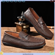 THE FLEXX Men's Leather Slip-On Moccasin Shoes -TF7240-HJ1-82-D.TAN