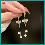 Bông tai nơ tua rua cá tính sành điệu - bông tai nữ hàn quốc đi tiệc bông tai đi tiệc đôi bông tai n