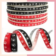 1 YARD (90CM) - 1CM|GROSSGRAIN MOTIF RIBBON WITH FOOT MOTIF