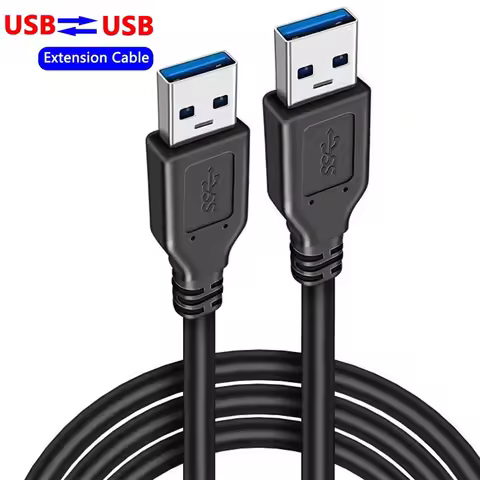 0.5/1/1.5m USB Male To USB Male Dual USB A 2.0 Cable For PC Radiator Keyboard Webcom Camera USB Date