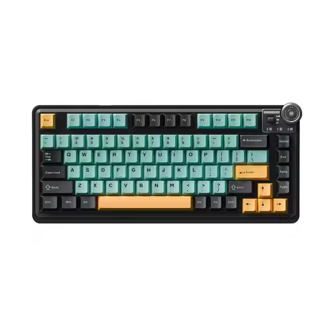 Aula AU75 Wireless 75% Gasket Gaming Keyboard Tri-Mode Hot Swap Knob PBT Keycaps 4000mAh RGB Side St
