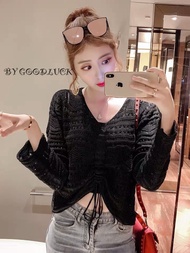 🌈Spinny House🌈 เสื้อฉลุ เสื้อไหมพรม เสื้อลูกไม้ ถักรูดหน้า💗 🌾🌾💥❤ รับประกันคุณภาพ💥 ถัก รูดหน้า ฉลุ D6