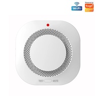 Tuya เซ็นเซอร์ตรวจจับควัน WiFi เครื่องตรวจจับควัน ไร้สาย เซ็นเซอร์ควัน สัญญาณเตือนไฟไหม้ Smoke Detec