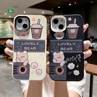 CrashStar 3 In 1 Cute Bear Shockproof Silicone Phone Case For iPhone 14 13 12 11 Pro Max XS XR X 8 7 Plus + SE 2020 Phone Casing Phone Cover Shell Top Seller