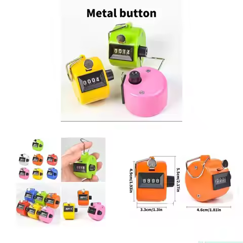 581C Tally Counter for Coaching Hand Mechanical Counter 4 Digit Number Count Clickers