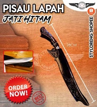 [New] Koleksi_Knife Pisau Lapah Kayu Jati Hitam,selamat, mudah Mata 6 Inci /Pisau Lapah Hitam