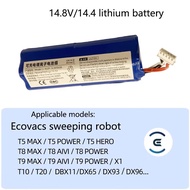 battery 6500MAH  for ECOVACS T5 Max,Deebot T9,X1,DX93，Ozmo T8+,T10, Yeedi 2 Hybrid,.950,920,DX9G