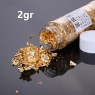 2 Gram Edible Gold Leaf Edible Flake Gold Bisa Dimakan Serpihan Gold Untuk Food Grade Dekorasi Baker