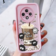 Case For OPPO Reno 12F 4G 12F 5G F27 5G Summer Coffee Phone Three-Color Silicone Shockproof