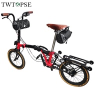 TWTOPSE Soft Shell Phone Tool Bicycle Bag For Brompton Folding Bike Handlebar Saddle Bags With Shoulder Strap