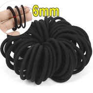 50 cái bờm nữ đàn hồi cao Băng cao su cột tóc dày dây buộc tóc màu đen cho tóc đuôi ngựa cho nữ chủ