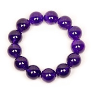 【正佳珠寶】紫水晶 頂級冰質濃紫 16mm 南非紫水晶手珠