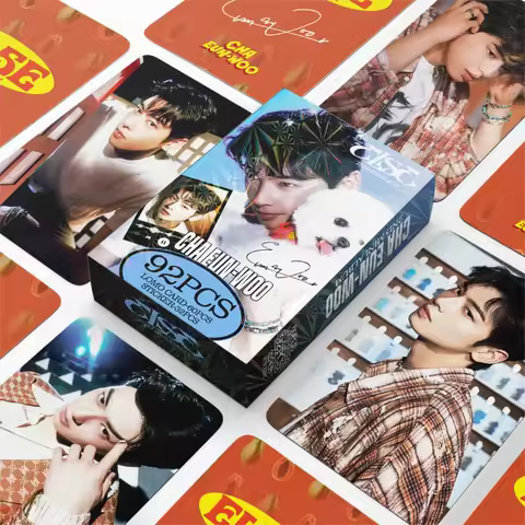 92PCS KPOP Singer LOMO Card Korean pop music group ChaEunWoo laser support photo card sticker greeti