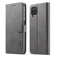 XICCI For Samsung A12 5G Retro Wallet Case Luxury Credit Card Stand Magnetic Leather Flip Cover For