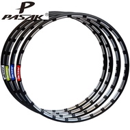 PASAK26 Rim Basikal Gunung 27.5 inci Dua Lapisan Aluminium Aloi Brek Cakera Rim Hab CNC 24 Lubang - 
