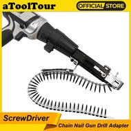 ScrewDriver Electric Drill Adpater Chain Nail Gun Automatic Nozzle Woodworking Tool Screw Driver Cordless Power Drill Attachment