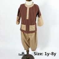Baju Melayu Brown Strip