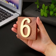 Table Number Laser Engrave Cafe / Canteen / Dine in Table Number Ukiran Nombor Meja  实木餐桌号码牌 E8