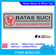 Stiker batas suci alas kaki harap dilepas sticker kebersihan lantai masjid musholla rumah toko dll