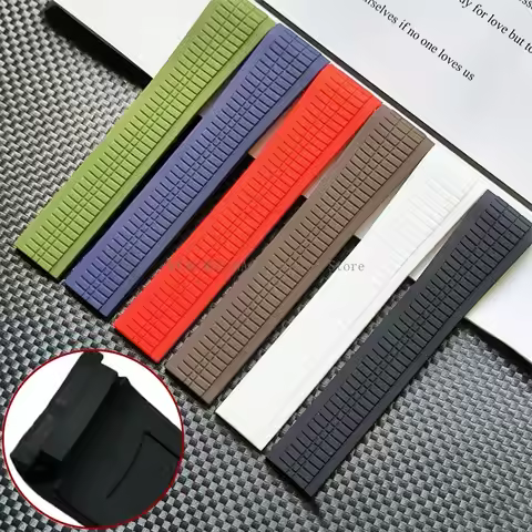 for Patek Philippe Aquanaut Series 5164/5167 Soft Silicone Smart Watch Strap Rubber Watchband Bracel