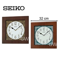 100% ORIGINAL SEIKO Quiet Sweep Square Wooden Case Analogue Wall Clock QXA864 (QXA864B, QXA864Z) [Ja