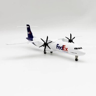 FEDEX ATR Airlines 20cm Simulation Metal Airplane Model with Wheels/Propeller