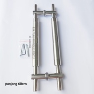 handle pintu tanam / gagang pintu baut tembus 60 cm