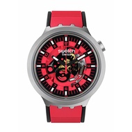 Swatch Red Juicy 47mm Rubber Strap Watch