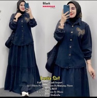 JESICA SET CELANA WANITA TERBARU SETELAN CELANA JEANS KEKINIAN