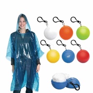 【fried chicken】 เสื้อกันฝนแบบใช้แล้วทิ้งเสื้อกันฝนแบบพกพา,เสื้อกันฝนสำหรับทั้งชายและหญิงลูกบอลพวงกุญแจเครื่องมือ EDC อุปกรณ์การตั้งแคมป์ปีนเขากลางแจ้ง1ชิ้น