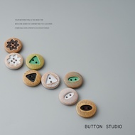 KELUOSI High-End Wooden Buttons Children Color Buttons Coat Buttons Wooden Buttons Shirt Sweater But