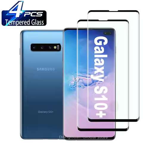 2/4Pcs HD Tempered Glass For Samsung Galaxy S10 +/S20 + 3D Curved Anti Scratch Screen Protector