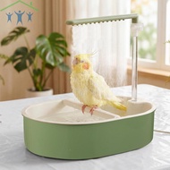 Automatic Parrot Bathtub Budgie Bird Shower Bath for Lovebird Budgie African Munias and Macaw (Green