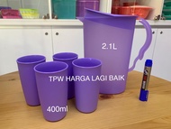 Tupperware  Drinking Set (1Jug + 2 / 4Mugs) / Set Minum Jug dan Cawan