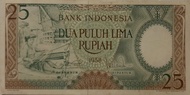 Uang lama Bank Indonesia 25 rupiah 1958