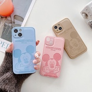 CrashStar Leather Cartoon Cute Shockproof Soft Phone Case For iPhone 14 13 12 11 Pro Max Mini XS XR X 8 7 Plus + SE 2020 Fashion Phone Casing With Full Cover Lens Camera Protection Cover Shell Top Seller