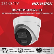HIKVISION DS-2CD1343G2-LIU 4MP CCTV INDOOR AUDIO SMART HYBRID LIGHT TURRET IP CAMERA POE