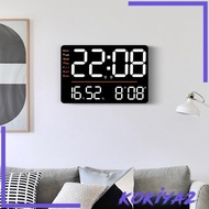 [Kokiya2] Large Digital Wall Clock LED Wall Clock Humidity Dst Week Days Timing 12/24H Time Mode Big