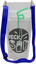 NeckSip OG Wearable Drink Pouches (16oz, 2pk, Lanyards Blue) – Perfect for Concerts, Parties, Vacati