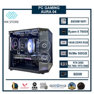 AURA 04 PC Case | Ryzen 5 7600X, 16GB Ram | VGA RTX 3050/ RX 7600/ RTX 5060 New Warranty 36T