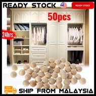 50pcs x 17mm Diameter Natural Wood Wooden Cedar Moth Ball Balls Sphere Insect Repellent