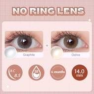 【Buy 2 Get 4 Gifts-14mm】2 Pairs Magister Natural Contact Lens With Power (0.00~-6.00) + 2 Lens Cases