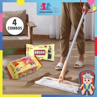 Electrostatic Dust Removal Paper Flat Mop 360 Degrees Rotatable Mop Wet Cleaning Tissue Antibacteria